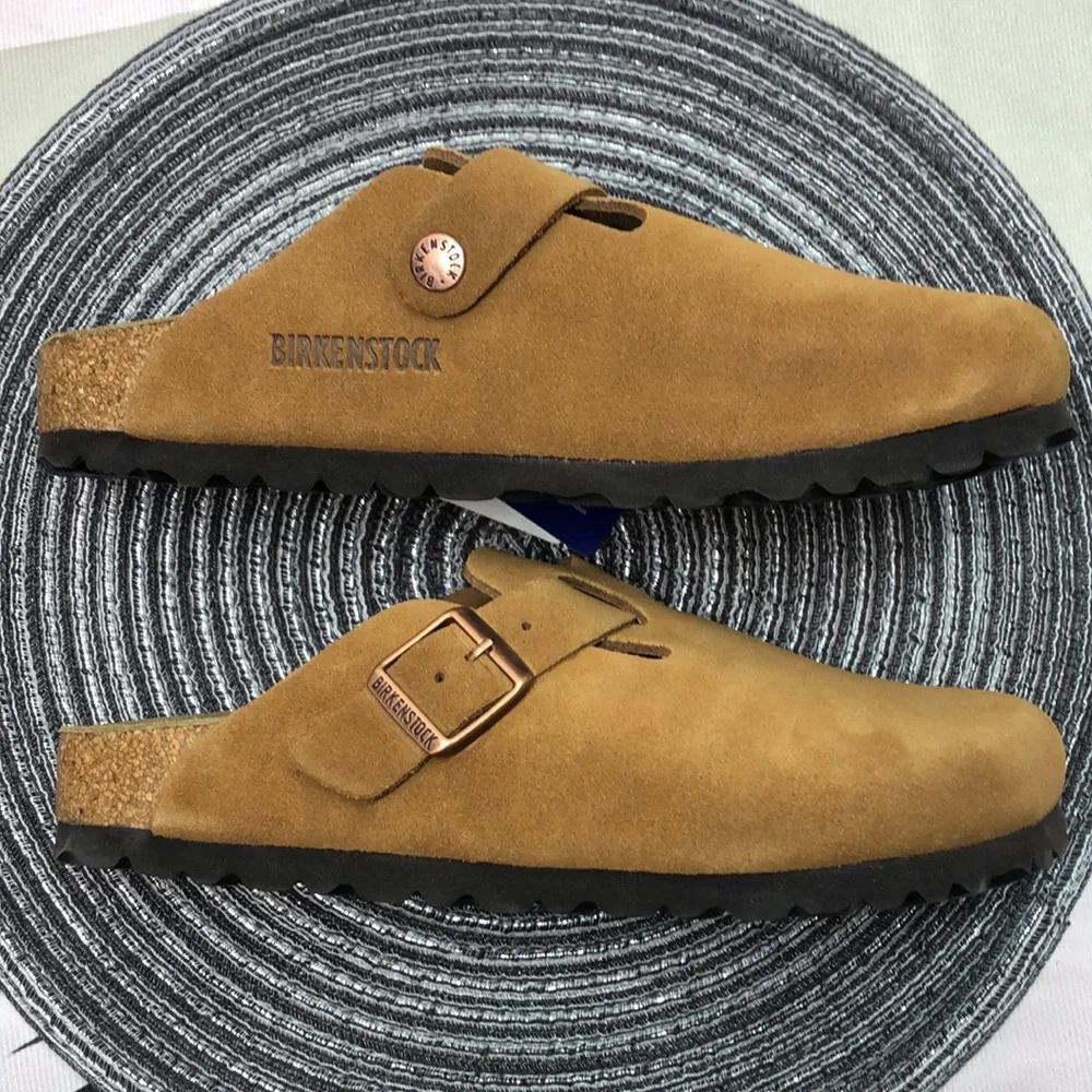 🎊FRESH🎊 NWT Women's Mink Suede Birkenstock Boston Shoes - Narrow Fit - Picture 4 of 6